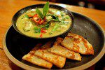 http://en.wikipedia.org/wiki/File:Thai_green_chicken_curry_and_roti.jpg
