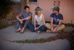 Key players on "Uranium Drive-In" team: Ben Knight, Suzan Beraza and Casey Ney on location at Nucla elementary school.