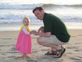 Dad and Morgan at beach