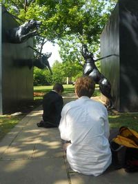 Sketching in the Scupture Garden