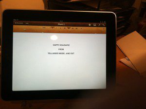 iPad greeting