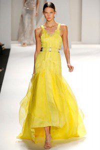 yellow dress carolina herrera