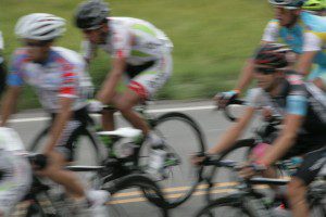 Peloton, blurred closeup, 2