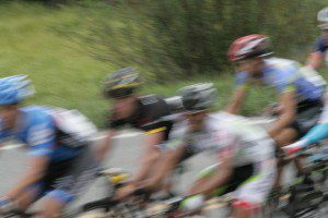 Peloton, blurred closeup
