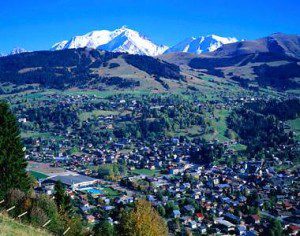 megeve_002p Looking down at town of Megeve, France