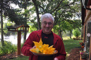 Verano by river with Squash Blossoms, by his wife Nancy Branyas Verano by river with Squash Blossoms, by his wife Nancy Branyas