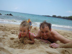 Andy and Siri bury themselves in at Beach 69