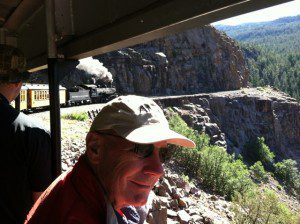 dad on train
