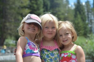 Playing on the slate river