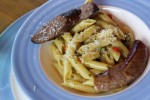 Pasta dish with homemade sausage