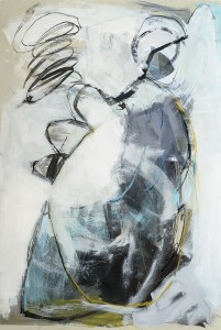 Painting part of "Murmurations" series by Brucie Holler