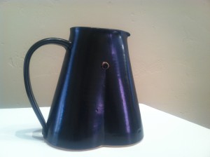 Folded pitcher, Goedele Van Hille, 8 X 8 inches.