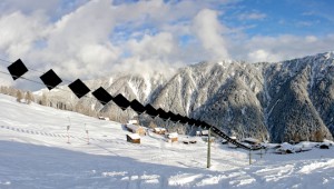 Solar-powered ski lift