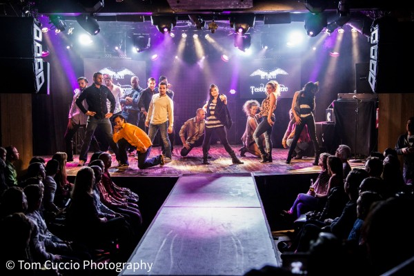 Amanda, center stage, being "nasty"