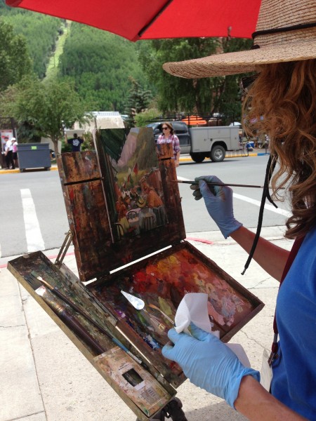 woman painting