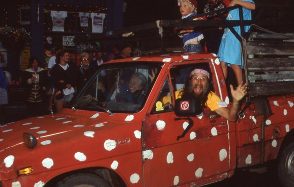 Shroompa Art Goodtimes in Mushrrom Festival parade