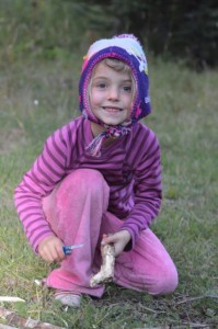 Quincy prepares kindling