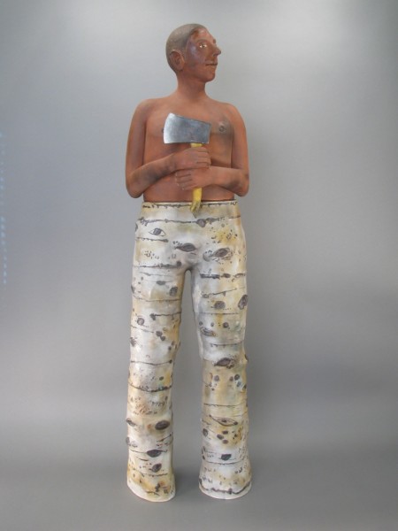 Woodsman, cermaic, Julie McNair