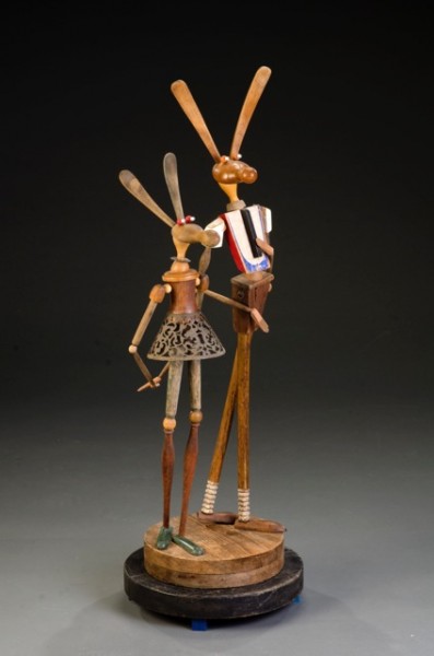 Bunny Couple, 38 X 13 X 13"