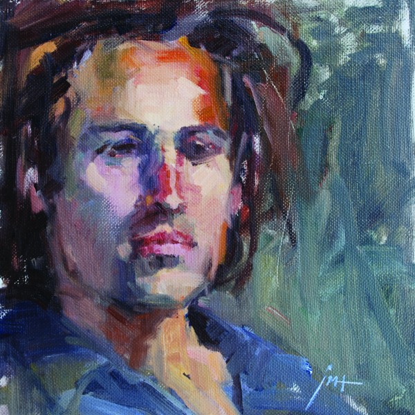 The Artist 9 x 9 oil on linen
