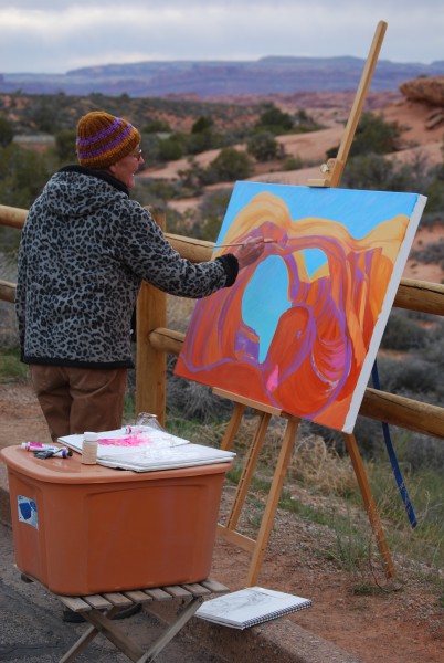 Serena Supplee paints