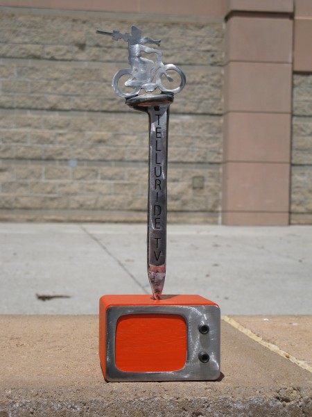 Trophy for Telluride TV Video Awards, by Lisa Issenberg.