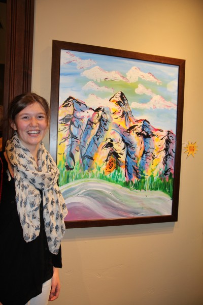 Izzy Simpson "Elevation" 2015 FIRST PLACE winner Acrylic Paint, 26.5 by 40.5