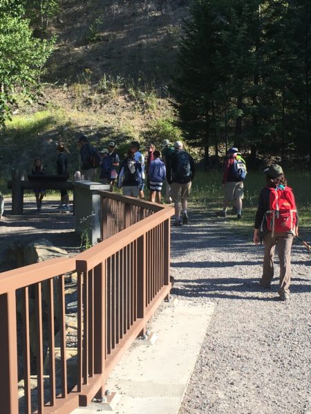 Start of the hike, rafting day