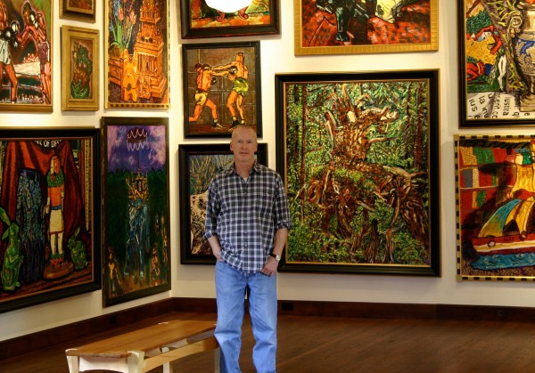 Ah Haa instructor and renowned artist Robert Weatherford in his studio. A few of Weatherford’s many disciples show their work at Baked in Telluride.