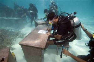 Underwater government in the Maldives