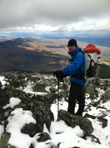 Mike St. Pierre carrying one of his Hyperlite packs