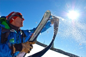 Telluride Mountain School teacher Andy Shoff prepares for a ski tour to investigate snowpack.