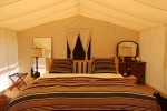 Bedroom in Cresto's well-appointed tents