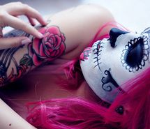 day-of-the-dead-dia-de-los-muertos-girl-makeup-pink-hair-dumbass-300345