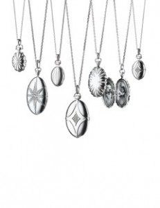 Sterling silver lockets, Monica Rich Kossan