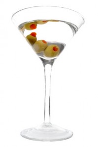 A vodka martini, my fav. (Now you know too much about me.)
