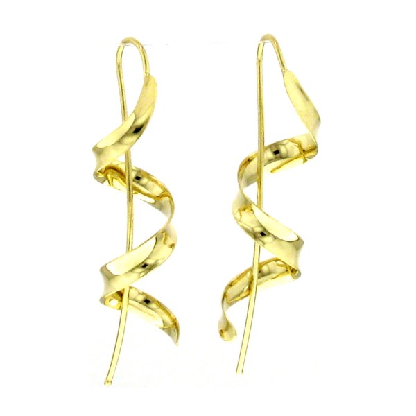 Gold earrings, Ross Haynes