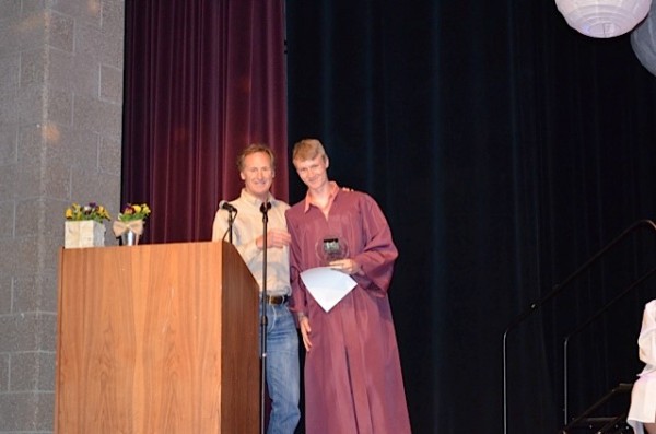 Brian Ensor, 2014 winner, with Foundation CEO/president Paul Major