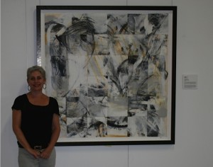 Brucie with image from her Murmurations series