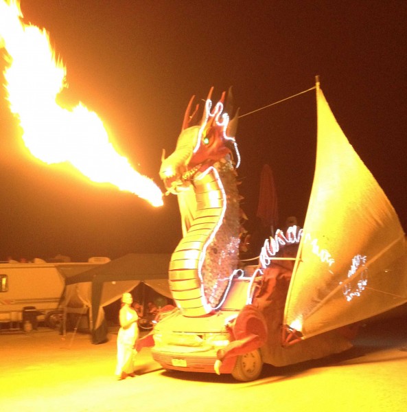 Phoenix Dragon of Fire, an art car by Captain Carburetor and Kismet (AKA Charlie & Gail Holthausen)