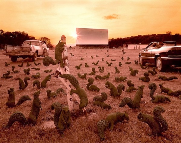 Squirrels at an Outdoor Movie, Skoglund, Telluride Gallery of Fine Art