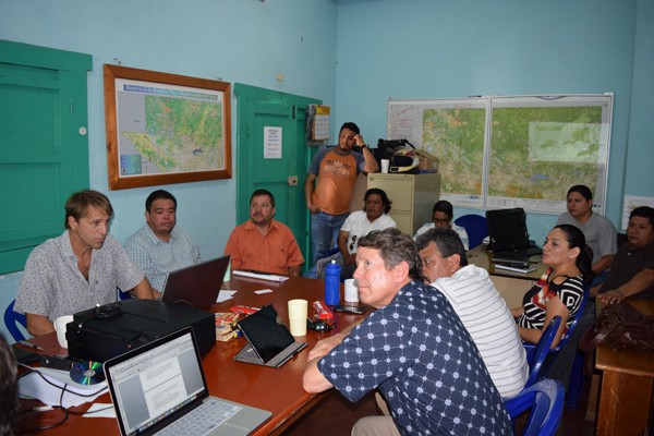 Meeting with partners working on the Maya Biosphere Reserve. image: Armando Ubeda/LightHawk