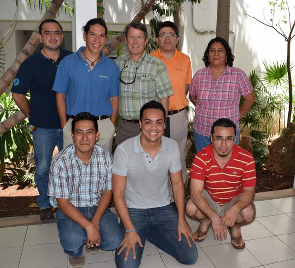 Conservation partners Pronatura Yucatan including executive director Maria Andrade (right) met with John and Armando.