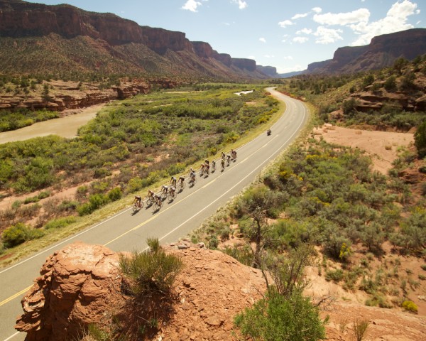 Cyclists enjoying the scenery during the Mountains to the Desert Bike Ride Photo Credit: Mountains to the Desert Bike Ride