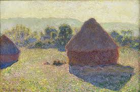 Monet’s haystacks, different time of day