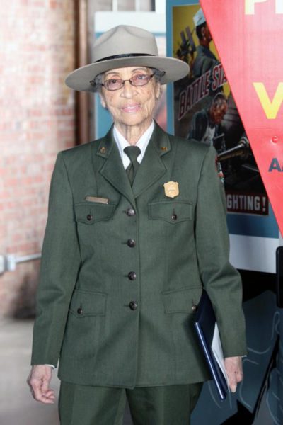 Betty Reid Soskin,. A park ranger who almost always wears her uniform.