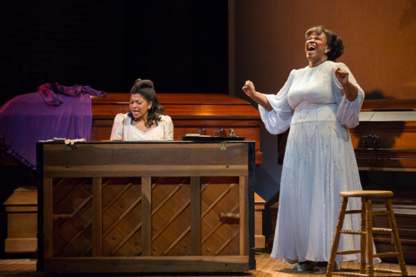 Rebecca Naomi Jones, left, and Kecia Lewis in the play “Marie and Rosetta,” at the Atlantic Theater Company. Credit Sara Krulwich/The New York Times 