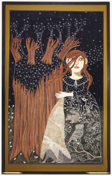 The First Tree, Fabric Appliqué, 36.5″ x 57.5″